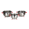 Perforated Colander Set with Handle and Solid Base